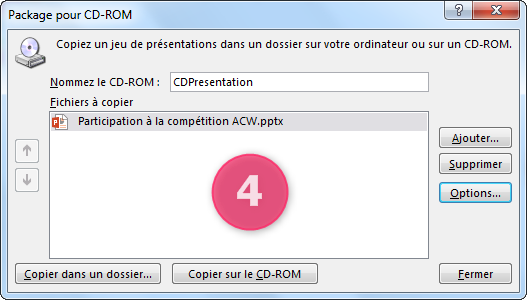 Imprimer dans Powerpoint